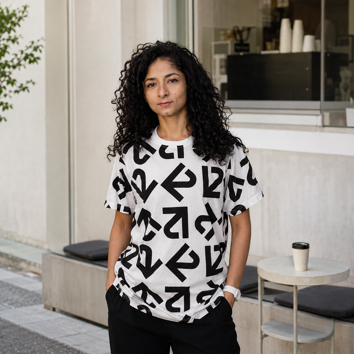 UrbanEase PIN Tee – White