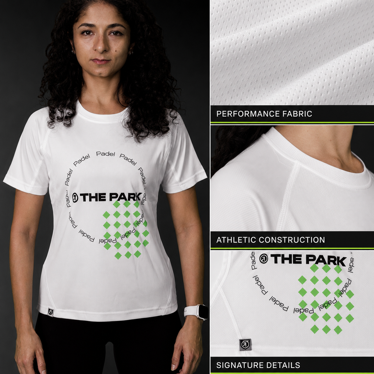 SwiftMove Padel Tee – White (Women's)
