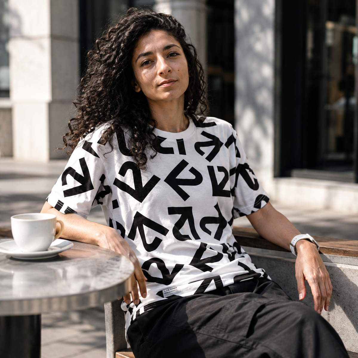 UrbanEase PIN Tee – White