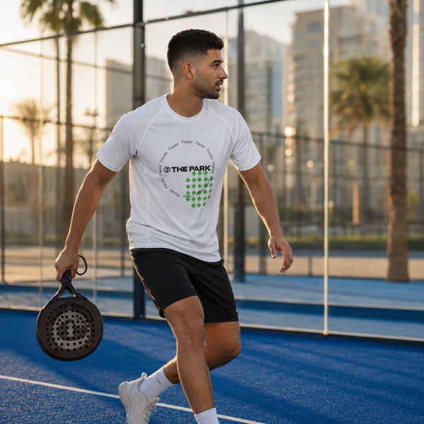 SwiftMove Padel Tee – White (Men's)